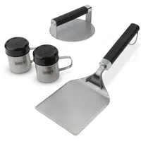 Weber Plancha 4-teilig Edelstahl schwarz/silber