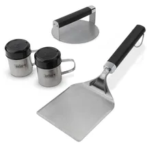 Weber Plancha 4-teilig Edelstahl schwarz/silber