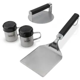 Weber Plancha 4-teilig Edelstahl schwarz/silber