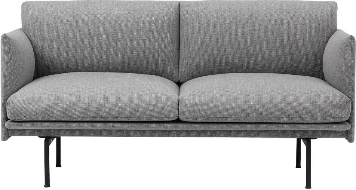 Muuto Outline Studio Sofa 140 cm, fiord 151 / schwarz