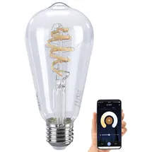 Luminea Home Control LED-Filament-Lampe E27, CCT, 4,5W (ersetzt 35W), ZigBee-kompatibel
