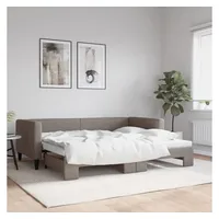 vidaXL Tagesbett Ausziehbar 90 x 200 cm taupe