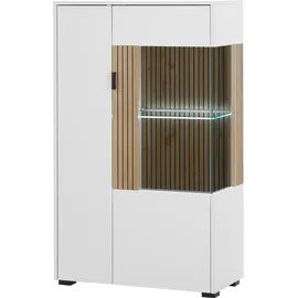 Home Affaire Vitrine Hudson 75 x 38 x 125 cm Weiß