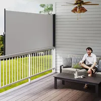 Outsunny Seitenmarkise 300 x 140 cm hellgrau