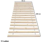 Helo Rolllattenrost Lattenrost Rollrost Holzlatten Bettrost Latten 80 x 200 cm (Basic A)