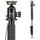 walimex pro 1983 Carbon Einbeinstativ + Onyx 8 Kugelkopf Stativkopf Reisestativ (Carbon, Kunststoff, Metall), Stativ, Schwarz