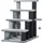 PawHut Katzentreppe 4-stufige Haustiertreppe Grau 60 x 40 x 64 cm