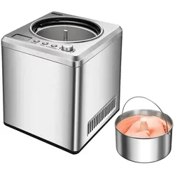 Unold 48872 Eismaschine Exklusiv für ca. 2 Liter Eiscreme Vollautomatischer, selbstkühlender Kompressor
