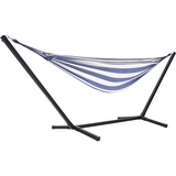 GOLD&CHROME UNIQUE DESIGN Hängematte Outdoor Hängematte - Hängematte mit Gestell Outdoor - Hängematte 2 Personen Hängematte XXL - Hammock Outdoor Blau un Marineblau