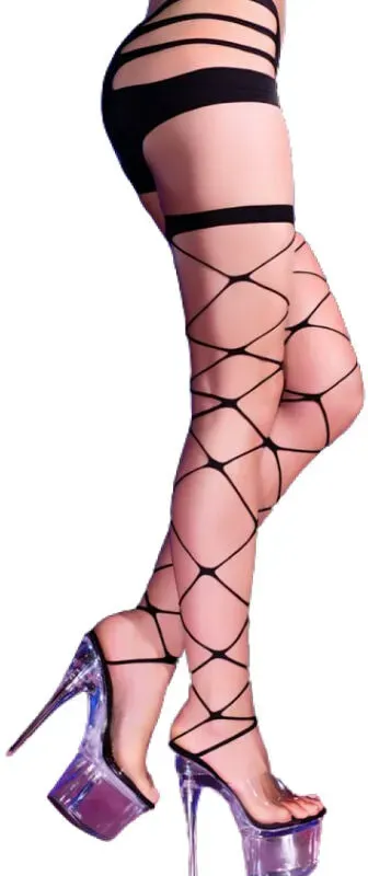 CHILIROSE  CR 4706 Cabaret Strumpfhose S/M - Schwarz