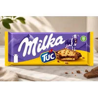 Milka & Tuc Schokolade 87g Tafel Snack süß salzig Knusperkeks