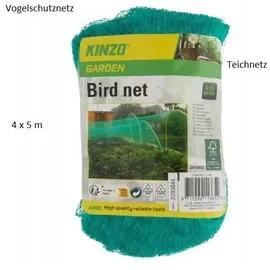 Kinzo Vogelschutznetz Teichnetz Gartennetz Laubschutznetz Schutznetz Vogelnetz 4 x 5m
