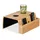 Relaxdays Sofatablett Bambus, HBT: 5,5 x 50 x 33,5 cm, Sofaablage mit Untersetzern, 2 Fächer, Natur/schwarz