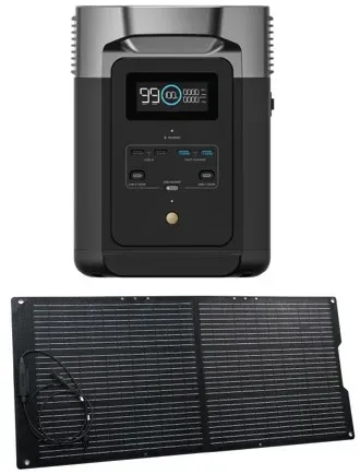 Ecoflow Delta 2 Powerstation mit flexiblem Solarpanel 100 W  Preis inkl. MwSt. gem. § 12 Abs. 3 UStG Monokristallines Faltbares PV Modul 100W