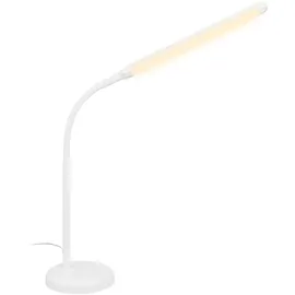 Briloner – LED Nachttischlampe Touch Dimmbar, Schreibtischlampe LED, Tischlampe, Leselampe für Home Office, 4 Stufig Dimmbar, Weiß