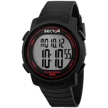 Sector EX-31 Herrenuhr Digitaluhr 44mm 10ATM - Schwarz