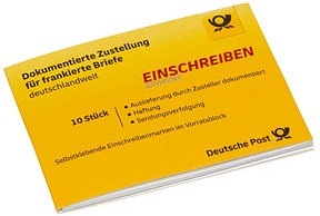 Deutsche Post 2,35 € Einschreibenmarken "Einwurf" selbstklebend 10 St.