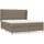 vidaXL Boxspringbett mit Matratze Taupe 180x200 cm Stoff