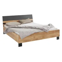 WIMEX Futonbett WIMEX "Malmö, Bett Made in Germany", grau (plankeneichefarben, graphit), B:168cm H:94cm L:210cm, Betten, Futonbett, im beliebten Industrial look, 3 Breiten zur Auswahl