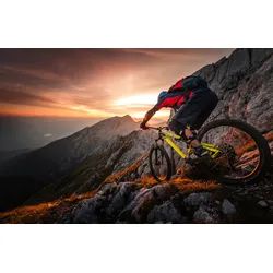 Fototapete PAPERMOON "Photo-Art SANDI BERTONCELJ, GOLDENE STUNDEN HOHE ALPENFAHRT", bunt, B:2,50m L:1,86m, Vlies, Tapeten