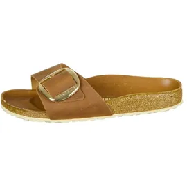 Birkenstock Madrid Big Buckle Nubukleder geölt schmal cognac 38