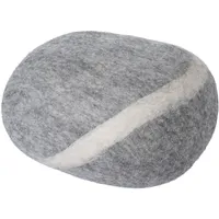 myfelt Pouf Kieselstein Schurwolle 30 x 16 x 24 cm Grau