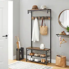 Möbel Kraft Garderobenset Vasagle 80 x 178,5 x 32 cm Braun