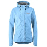 Fahrradjacke Sura Light Damen Regenjacke wind- und wasserdicht, Radjacke mit Kapuze blau 34