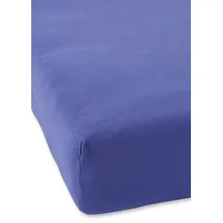 bonprix Jersey Comfort Spannbettlaken, blau, 150x200 cm, 100% Baumwolle