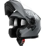 Westt Motorradhelm Integralhelm Herren Damen mit verstärktem Kinnschutz Chopper Moped Mofa Roller Helm Motorrad mit ECE DOT Zertifizierung