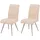 Mendler Esszimmerstuhl HWC-G55 Stoff Chenille creme 2er Set