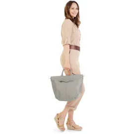 Samantha look Henkeltasche, echt Leder, Made in Italy grau