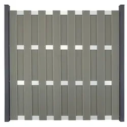 GroJa Merano DIY-Bausatz – Fertigzaun, 180 x 180 cm, Hellgrau