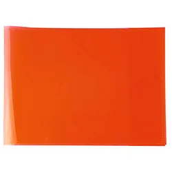 HERMA Heftumschlag PLUS quer transparent rot Kunststoff DIN A5 quer