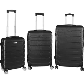 H4L Koffer Trolley Reisekoffer Hartschalenkoffer ABS Schwarz 38x23x55cm 4 Rollen