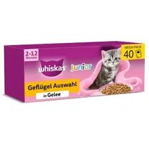 Whiskas Junior Geflügel Auswahl in Gelee 40 x 85 g