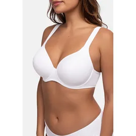 DORINA Bügel-BH "Rachel", Damen, Gr. 75, Cup E, weiß, Obermaterial: 72% Polyamid, 28% Elasthan, unifarben, BHs Bügel-BH, mit Schale, nahtlos vorgeformte Cups, gepolsterte Träger