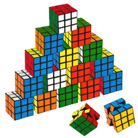 Mini Zauberwürfel Set, 18 Stück Party Favors Puzzle Magic Cube, 3x3x3cm Magic Cube Spielzeug, Party Puzzle Spielzeug für Weihnachten Party Mitgebsel Mädchen und Jungen