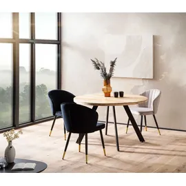 FineBuy Ø 120 cm braun