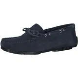 Marco Tozzi by Guido Maria Kretschmer Herren Slipper aus Leder Flach, Blau (Navy), 43 EU
