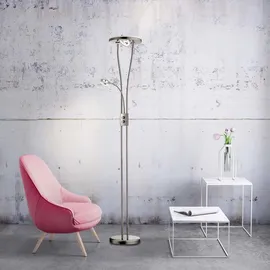 just light. Deckenfluter Stehleuchte Leselampe schwenkbar Stahl LED Standleuchte dimmbar