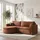 WFL GROUP Ecksofa Cord 4-Sitzer Orange