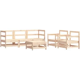 vidaXL Garten-Lounge-Set 6-tlg. braun/beige