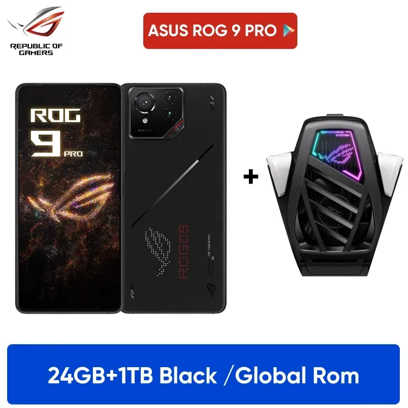 ASUS ROG Phone 9 & 9 Pro 5G Smartphone Snapdragon 8 Elite 6,78'' 185Hz E-Sport-Display 50MP Kamera 65W Schnelllade-Spieltelefon