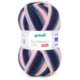 Gründl Wolle Big Mamma Print flieder/petrol 400 g