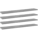 vidaXL Bücherregal 60 x 10 x 1,5 cm Betongrau