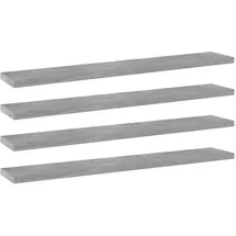 vidaXL Bücherregal 60 x 10 x 1,5 cm Betongrau