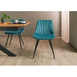 MASSIVMOEBEL24.DE Polsterstuhl 51x58x85 blau GLORIA #102