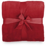 Wohndecke Kuscheldecke Tagesdecke Sofadecke Coral Fleece 220x240cm, Lumaland rot