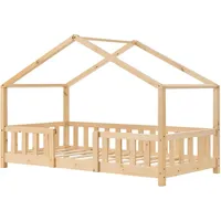 [en.casa] Kinderbett Treviolo 80 x 160 cm Kiefer naturbelassen beige